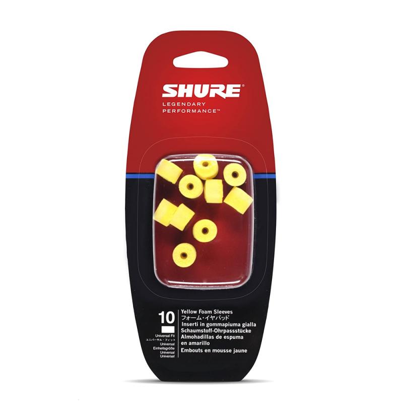 PROTECTORES AUDITIVOS 10 AMARILLOS EAYLF1-10 SHURE - Imagen 1