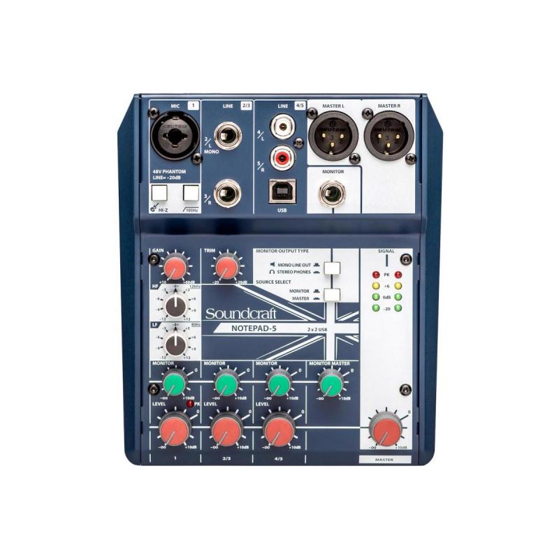 MIXER ANALOGO NOTEPAD 5 CANALES SOUNDCRAFT - Imagen 1