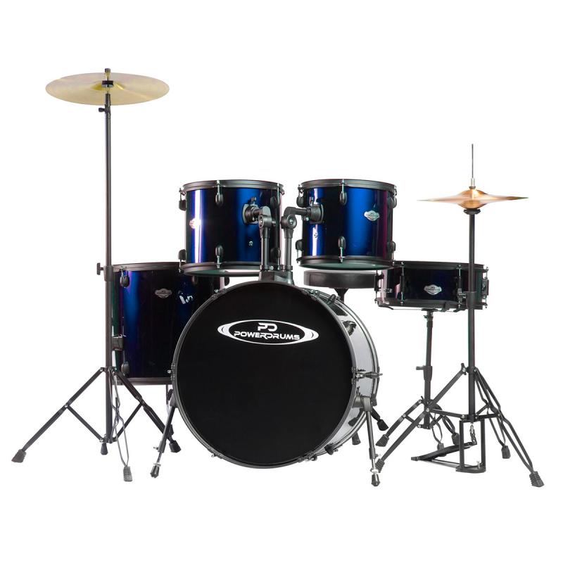 BATERIA SET PD04 AZUL POWERDRUMS - Imagen 1