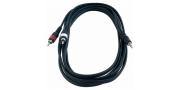 CABLE PATCH 3MT 2xRCA-MINI PLUG RCL20904D4 BK ROCKCABLE - Imagen 1