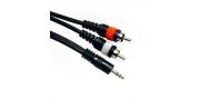 CABLE PATCH 3MT 2xRCA-MINI PLUG RCL20904D4 BK ROCKCABLE - Imagen 2