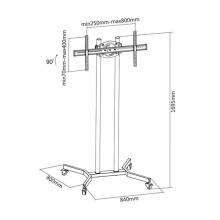 SOPORTE TV LCD LED TIPO PEDESTAL RUEDAS 37-70 40KG DINON