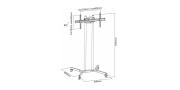 SOPORTE TV LCD LED TIPO PEDESTAL RUEDAS 37-70 40KG DINON