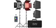 KIT ILUM. LED RGB 2 PANELES SOFTBOX BI-COLOR 1000D2L GVM