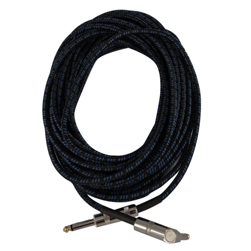 CABLE PLUG PLUG 10 MTS EN L NEGRO OPTUX AUDIO - Imagen 1