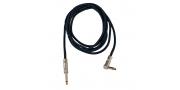 CABLE PLUG PLUG 3 MTS EN L NEGRO BASICO OPTUX MUSIC - Imagen 1