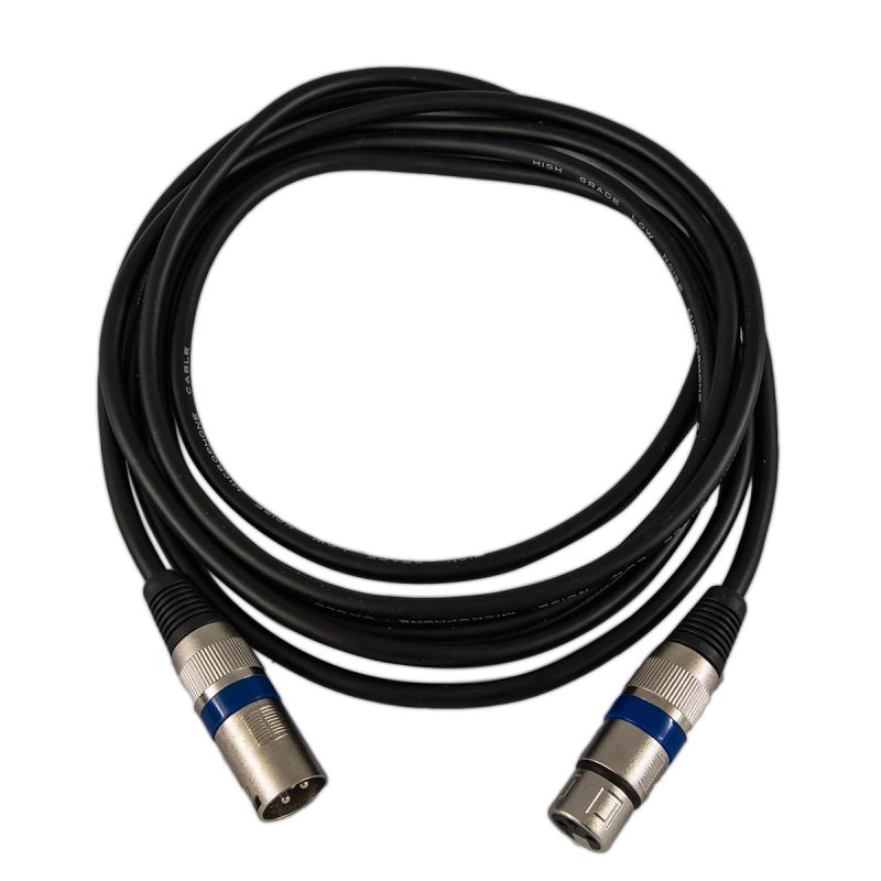 CABLE MICROFONO XLR 3MTS BASICO OPTUX AUDIO - Imagen 1