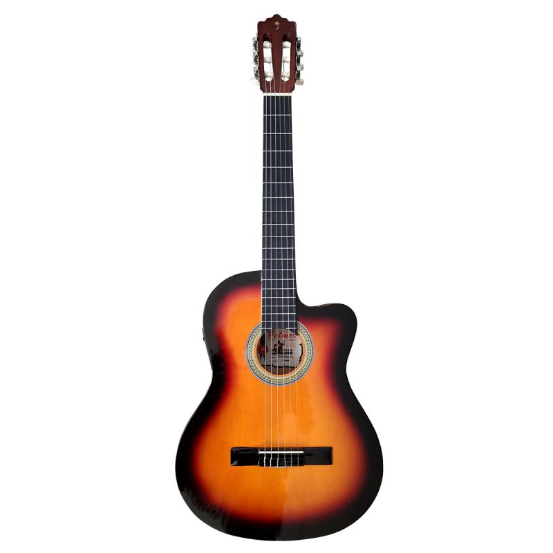 GUITARRA CLASICA ELECTROACUSTICA 39 PULGADAS VINTAGE PALMER - Imagen 1