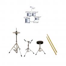 BATERIA 5 PCS. JUNIOR PLAT+PISO JUDR-1A RMX - Imagen 1