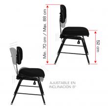 SILLA ERGONOMICA ORQUESTA RESPALDO REGULABLE 46x52 GUIL - Imagen 4