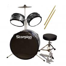 BATERIA NIÑO BLANCA SBJ-3- SILVER 3PCS SCORPION - Imagen 1