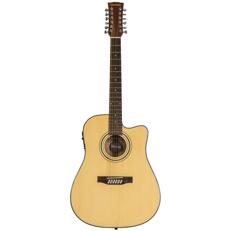 GUITARRA ELECTRO.12CRD. C-FUNDA CUTAWAY SCG-12 EQ-N SCORPION - Imagen 1