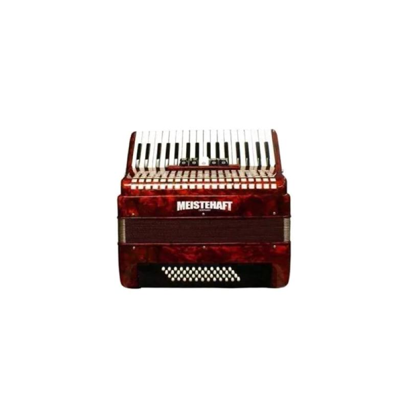 ACORDEON 48 BAJOS 5 REG. ROJO 485-RD MEISTEHAFT - Imagen 1