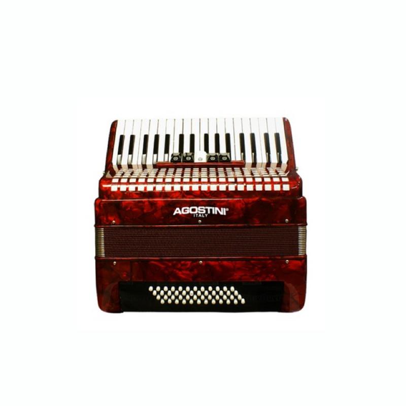 ACORDEON 48 BAJOS 5 REG. ROJO AGOSTINI - Imagen 1