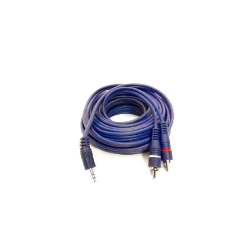 CABLE AUDIO 15MT PLUG 3,5-RCA M CA 560-GOLD MEKSE - Imagen 1