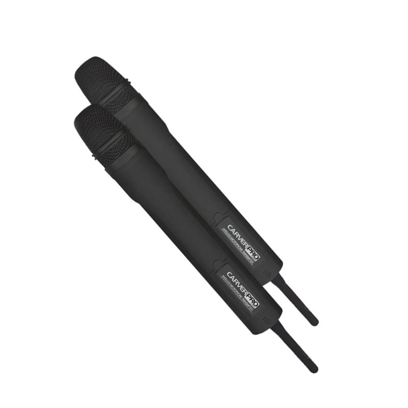 MICROFONO MANO INALAMBRICO UHF DOBLE MVI-500 CAVERPRO - Imagen 1