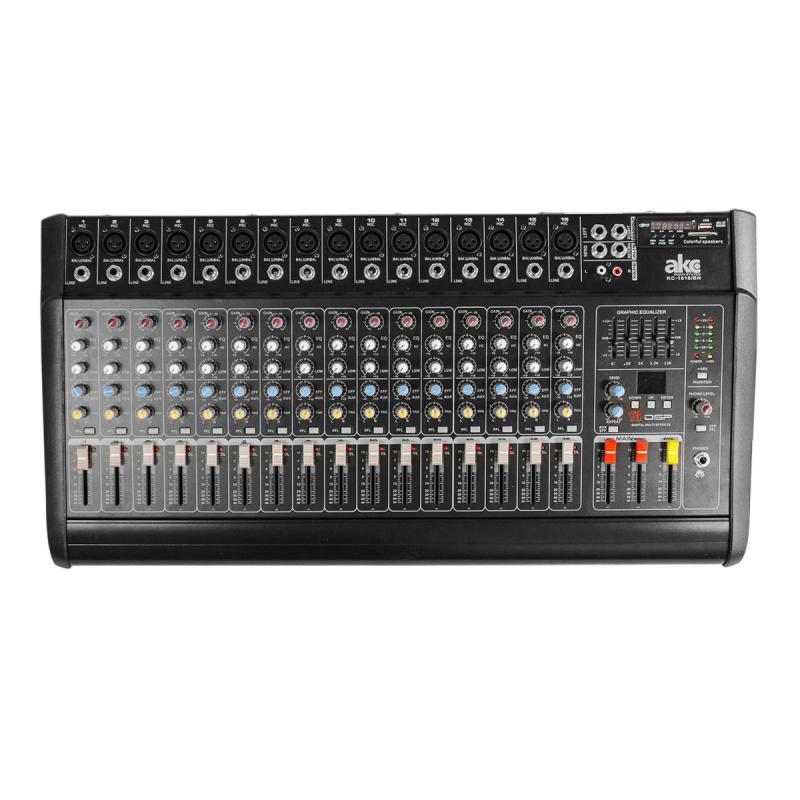 MIXER C-POWER USB-SD-BLTH-BNC 16CH KC-1616-BN AKC - Imagen 1