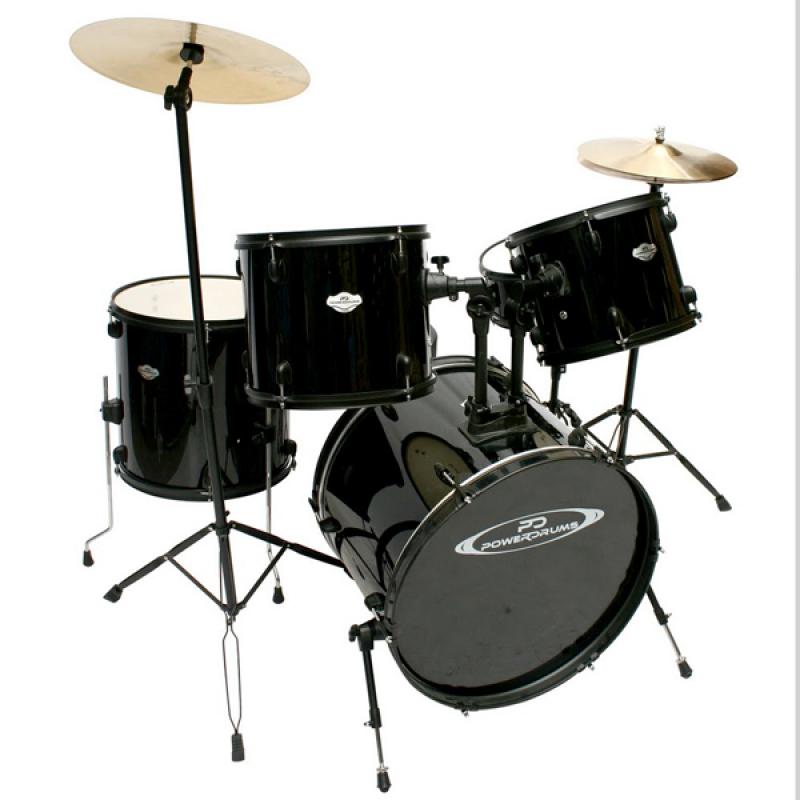 BATERIA NEGRA PD-04 POWERDRUMS - Imagen 1