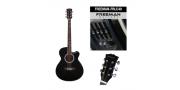 GUITARRA ELECTROACUSTICA METAL FRLC40 BK FREEMAN - Imagen 2