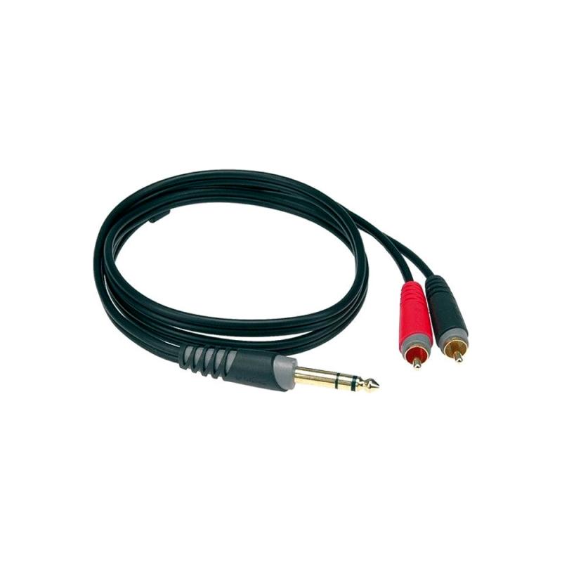 CABLE AUDIO 3MT RCA 2RCA-PLUG TRS AY3-0300 KLOTZ - Imagen 1