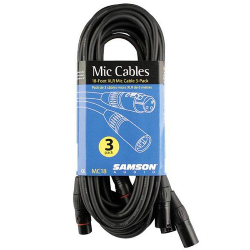 CABLE MICROFONO 6MT (PACK 3) SAMSON - Imagen 1